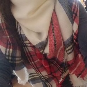 Red, White, Blue, Yellow Blanket Scarf